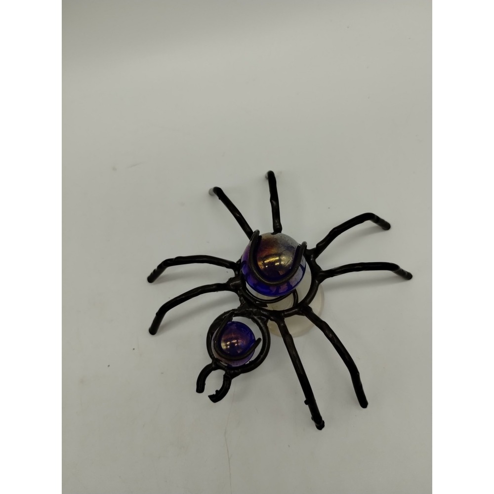 Set Of 2 Metal And Marbles Spiders Window Sun catchers Halloween - Picture 5 of 9